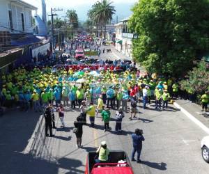 La jornada inició a las 8:00 a.m. en la plaza Las Banderas de La Ceiba, Atlántida.
