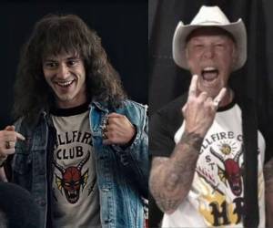 En el vídeo los integrantes de Metallica simulan tocar “Master of Puppets” mientras lucen la misma camiseta que el personaje de Stranger Things, Eddie Munson.