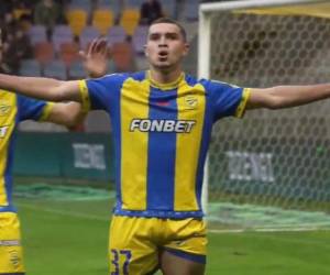 Erick Puerto anota su segundo gol con el Bate Borisov de Bielorussia