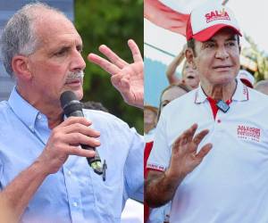 Nasry Asfura (Partido Nacional) a la izquierda y Salvador Nasralla (Partido Liberal) a la derecha.