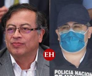 Gustavo Petro, presidente electo de Colombia, y Juan Orlando Hernández, expresidente de Honduras extraditado a Estados Unidos por sus vínculos con el narcotráfico.
