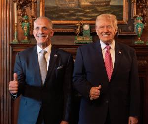 Nasry Asfura y Donald Trump durante su reunión, donde abordaron temas de comercio y seguridad.