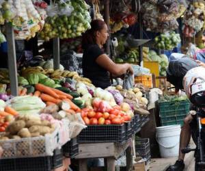 Las verduras experimentaron alzas mínimas de dos lempiras en un mercado capitalino.