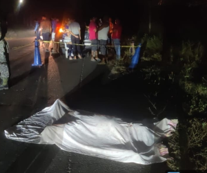 Imagen de la escena donde quedó el cuerpo de Gregorio Alexander Anariba Meraz.