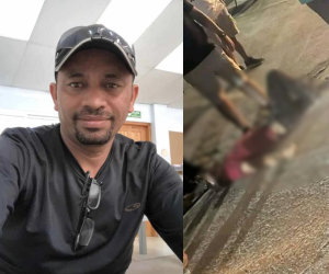 El cuerpo de Merlin quedó tendido boca arriba en una de las calles del municipio de Las Vegas.