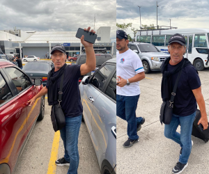 Troglio con paso ligero caminó hasta el vehículo que lo llevaría directamente al entrenamiento de los leones.