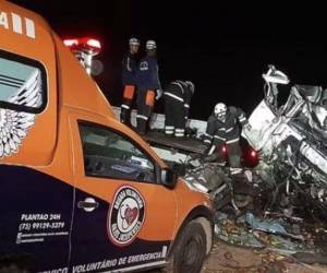 Imagen de la escena del accidente tomada de redes sociales.