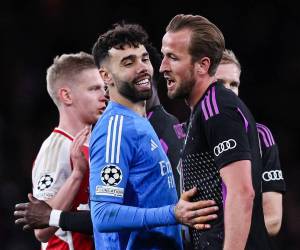 Harry Kane, uno de los anotadores en el empate entre Arsenal y Bayer Munich.