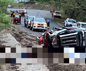 La mototaxi quedó volcada en la carretera, mientras que los jóvenes quedaron tirados en el pavimento.