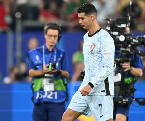 Cristiano Ronaldo no tuvo un buen partido y terminó molesto.