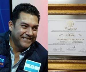 El CNE ya hizo entrega de la credencial que acredita a Juan Diego Zelaya como alcalde del Distrito Central 2026-2030.
