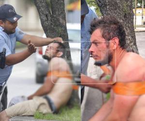 Este sujeto fue amarrado a un palo tras ser sorprendido asaltando a una mujer en San Pedro Sula. ¿Cómo sucedieron los hechos?