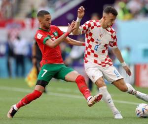 Hakim Ziyech e Ivan Perisic sostuvieron un gran duelo durante el partido entre Croacia y Marruecos