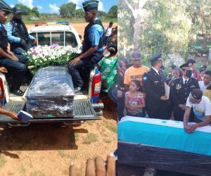 Se contó con la presencia de miembros del Directorio Estratégico de la institución policial en el entierro de los dos agentes policiales, asesinados el pasado lunes -2 de octubre- en el departamento de Colón.