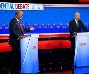 Donald Trump y Joe Biden durante el debate presidencial en Atlanta, Georgia, el pasado 27 de junio.