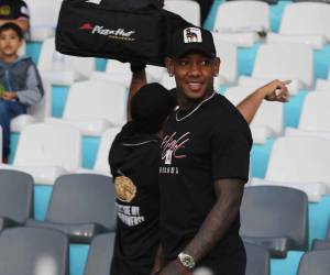 Romell Quioto asistió al partido Olimpia vs Marathón en el Estadio Nacional Chelato Uclés.