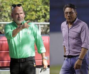 Orison Amaya, presidente del club deportivo Marathón y Salomón Nazar.