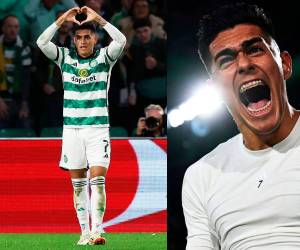 Con mucha euforia celebró el hondureño Luis Palma su gol que sumaría el 2-1 en el marcador, pero finalmente el VAR anuló la jugada.