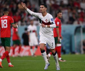 Cristiano Ronaldo ingresó a la cancha al minuto 51 en el duelo entre Portugal y Marruecos.