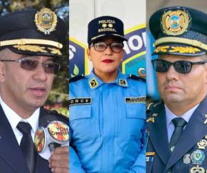 En la foto, al lado derecho figura el director de la Unidad Antiextorsión y Lucha Contra Organizaciones Terroristas, Sulay Ponce como subdirectora y Cristian Nolasco, quien asumirá el cargo de jefe de operaciones.