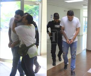 Atentos al ingreso de Dennis Galván al Juzgado de San Pedro Sula estaban los familiares del sospechoso del crimen de Valeria Alvarado.