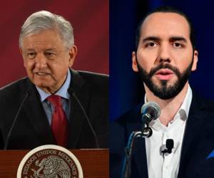 A la izquierda, presidente de México, Andrés Manuel López; a la derecha, Nayib Bukele, presidente de El Salvador.