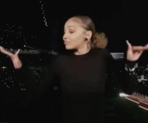 La joven de 20 años se robó el show.