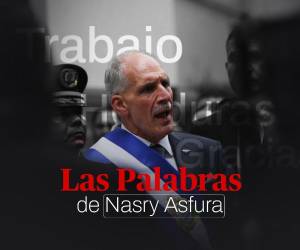 El discurso del presidente Nasry Asfura duró 14 minutos. Priorizó el trabajo y la unión.