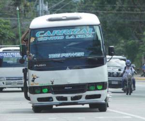 A nivel nacional, el Instituto Hondureño de Transporte Terrestre tiene registradas más de 10,000 unidades de buses.