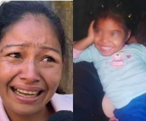 Momentos de tristeza y dolor vive la madre de la pequeña Siloé Argueta, de 3 años, quien perdió la vida tras sufrir graves quemaduras en el incendio registrado en la colonia Las Delicias de La Ceiba, Atlántida.