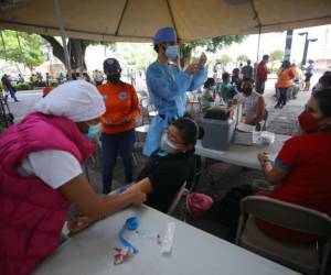 Urge que los hondureños se apliquen el esquema completo más las vacunas de refuerzo para frenar la positividad y mortalidad de covid-19 en el país. Autoridades dicen que hay suficiente vacunas.