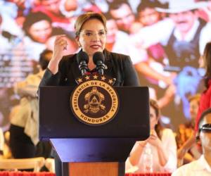 La presidenta Xiomara Castro disertó durante la conmemoración de los 15 años del golpe de Estado.