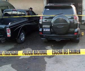Imagen de la escena del crimen en San Pedro Sula.
