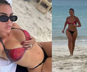 Georgina Rodríguez ha subido la temperatura en las redes sociales con unas infartantes imágenes en bikini en la playa durante unos días de relax junto a Cristiano Ronaldo
