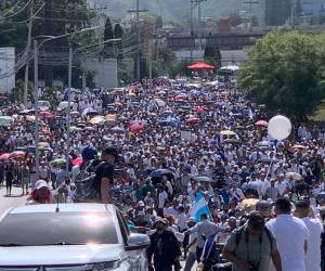 El Bloque de Oposición Ciudadana tuvo su primera marcha el sábado 19 de agosto en Tegucigalpa, en su mayoría del Partido Nacional.