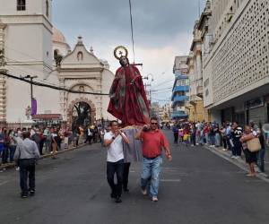 Parte del recorrido en el centro de Tegucigalpa.