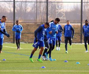 Uno de los entrenamientos de Honduras en territorio de Canadá.
