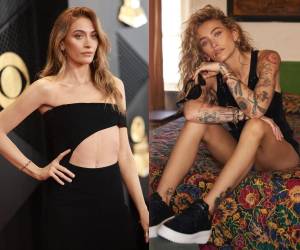 Paris Jackson, la hija del rey del pop, fue tendencia durante la noche de los Grammy 2024 luego de su paso por la alfombra roja. Y es que la joven decidió cubrir sus 80 tatuajes y confesó cómo logró hacerlo.