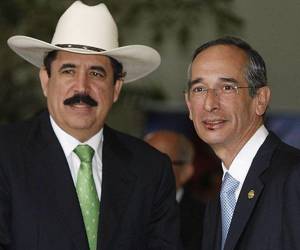 Mel y el expresidente de Guatemala cuando ambos eran presidentes.