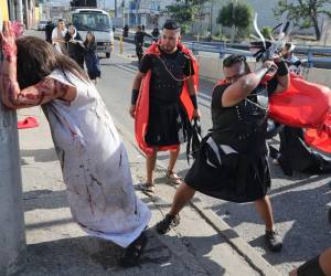 Iglesia El Calvario durante su recorrido este Viernes Santo.