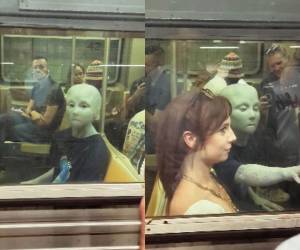 El alien lucía bastante perturbador, según dijeron las personas que lo vieron.