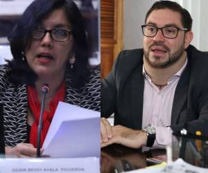La diputada Silvia Ayala y Jorge Cálix del partido Libre.
