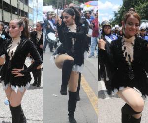 En una exhibición de gracia, elegancia y destreza, las palillonas del Instituto Mixto Hibueras se han convertido en unas de las favoritas durante el reciente desfile patrio en Tegucigalpa.