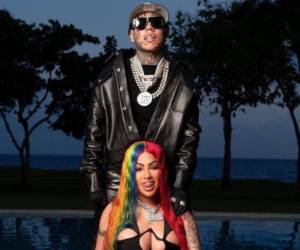 Yailin junto a su colaborador Tekashi 6ix9ine.