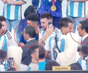 Messi ignora a famoso chef Salt Bae durante la celebración de Argentina