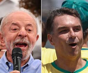 El presidente Lula, aspirante a la reelección, en un mitín en el noreste de Brasil. Flávio Bolsonaro visitó el estado de Río de Janeiro.