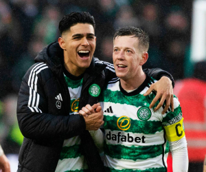 Luis Palma en su primer partido del año 2024 con el Celtic.