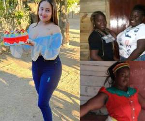 Rostros de tres de las víctimas de las masacres en los primeros dos meses de 2023 en Honduras.