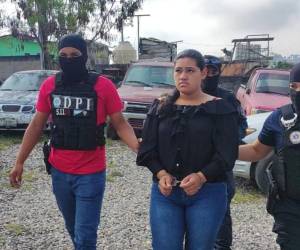 Suany Jazmín Pesquera (23) fue llevada a la cabecera departamental de Copán para continuar con el debido proceso legal.