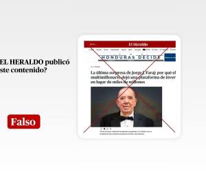 Captura de pantalla a un supuesto artículo de EL HERALDO, adaptado a esta cartela.